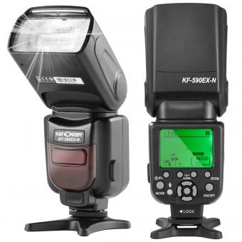 KF590N I-TTL Flash para Nikon GN56 Eslave