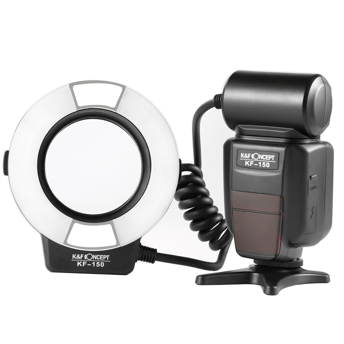 150 TTL Marco Ring Flash for Canon EOS Rebel GN14 - K&F Concept