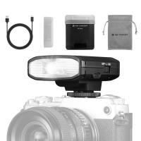 K&F Concept Mini Kamera Blitzer, GN12 2000mAh Starke Akkulaufzeit Flash Speedlite mit 8 Leistungsstufen，Mini Kamera Blitzgerät S1/S2 Aufsteckblitz mit Diffusor für Nikon,Canon, Fuji, Panasonic Kameras