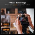 K&F CONCEPT Mini Flash sur appareil photo GN12, 5600K, batterie intégrée 2000mAh, compatible avec Canon, Fuji, Sony, Nikon, Panasonic, Olympus, Pentax et autres appareils photo reflex numériques/sans miroir avec griffe porte-accessoire standard.