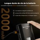 K&F CONCEPT Mini Flash sur appareil photo GN12, 5600K, batterie intégrée 2000mAh, compatible avec Canon, Fuji, Sony, Nikon, Panasonic, Olympus, Pentax et autres appareils photo reflex numériques/sans miroir avec griffe porte-accessoire standard.