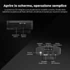 K&F CONCEPT Mini On-Camera Flash GN12, 5600K, batteria integrata da 2000 mAh, compatibile con Canon, Fuji, Sony, Nikon, Panasonic, Olympus, Pentax e altre fotocamere DSLR/mirrorless con slitta a contatto caldo standard.