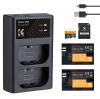 2*LP-E6NH battery+charger set+64GB SD card