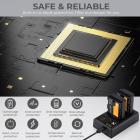 K&F CONCEPT Batteria LP-E6NH Set da 2 pezzi + caricabatterie LP-E6NH + set di panni per la pulizia da 10 pezzi, batteria LP-E6NH/LP-E6N/LP-E6 adattabile per fotocamere Canon, Canon EOS R5, EOS R6, EOS R, EOS 5D Mark adattabile IV, 5D Mark III, 5DS, 5D