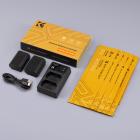 K&F CONCEPT NP-FZ100 battery + NP-FZ100 battery for Sony camera charger + 10pcs cleaning cloth set, such as adaptable Sony Alpha A7 III, A7R III (A7R3), A9, a6600, a7R IV, Alpha a9 II