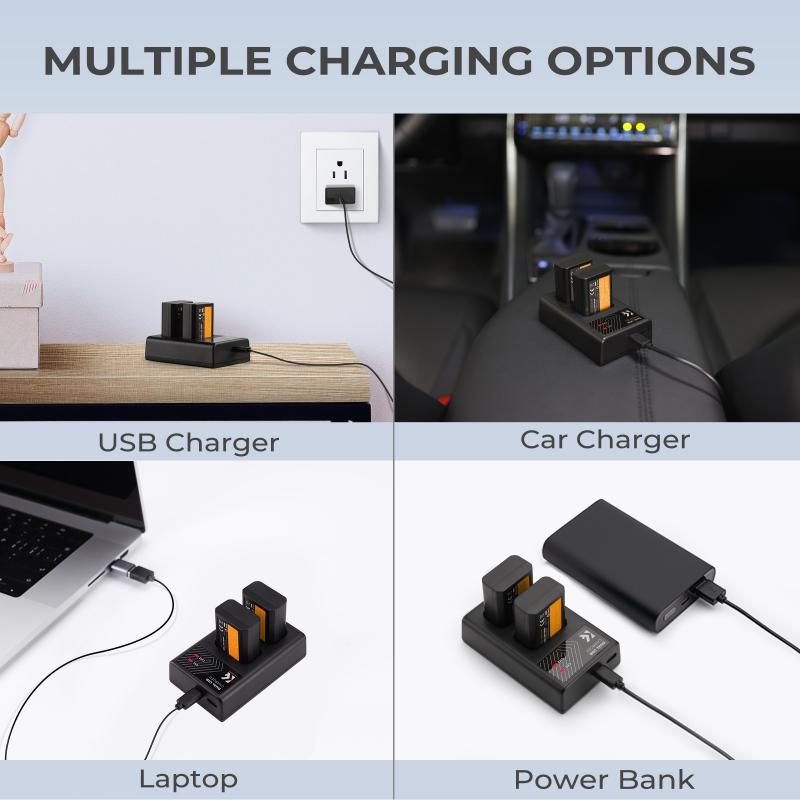 Compatibility of USB Charging for Camera Batteries
