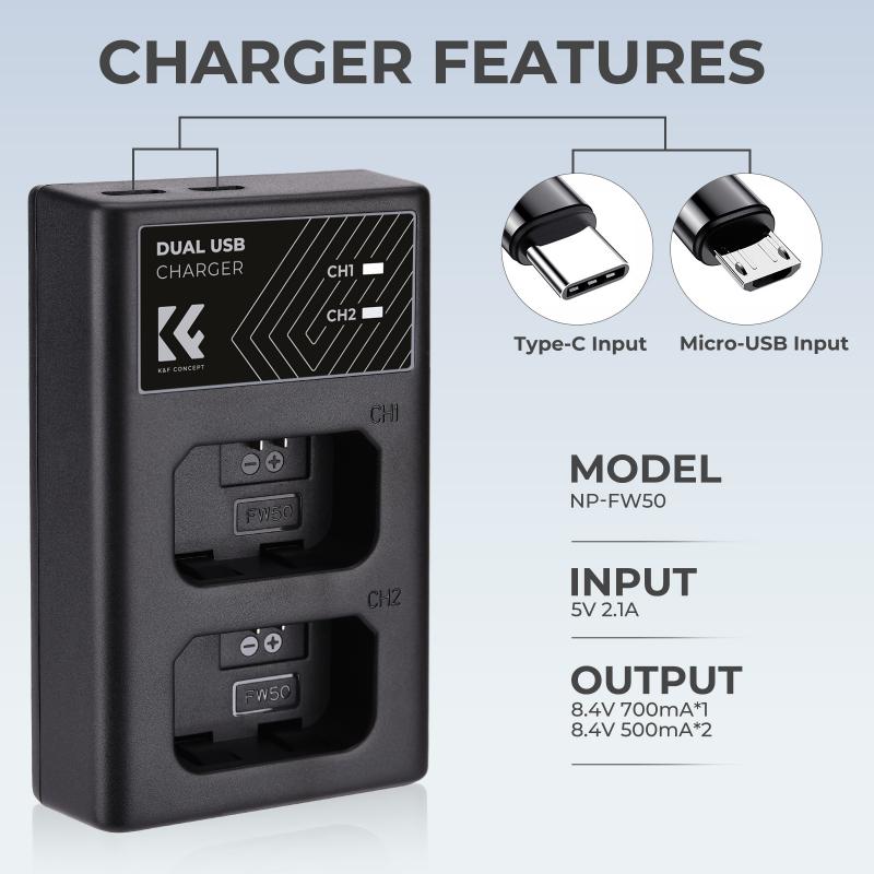 Utilizing a third-party battery charger compatible with Sony cameras
