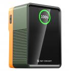 K&F Concept Mini Batterie V-Mount 6700mAh 99Wh 14,8V, Batterie V-Lock Prise en Charge de La Charge Rapide Bidirectionnelle USB-C PD 100W, avec Ports USB-C1, USB-C2, USB-A, DC-12V, BP/D-Tap