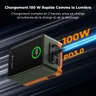 K&F Concept Mini Batterie V-Mount 6700mAh 99Wh 14,8V, Batterie V-Lock Prise en Charge de La Charge Rapide Bidirectionnelle USB-C PD 100W, avec Ports USB-C1, USB-C2, USB-A, DC-12V, BP/D-Tap