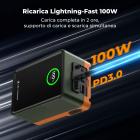 K&F Concept Batteria V Mount 99 Wh (14,8 V/6700 mAh) PD100W Mini batteria V-Mount con DC/D-Tap/Dual USB-C/USB-A/TFT Display per videocamera, videocamera, luce, monitor V99 Pro