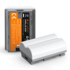 K&F Concept 2400mAh NP W235 Batterij Camerabatterij met Type C Snel Opladen Geen Extra Oplader Nodig voor Fujifilm X-T5, X-S20, X-H2, X-H2S, GFX 100S, GFX 50S II, X-T4 (2 Accu)