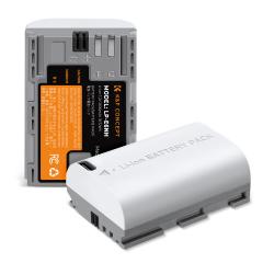 K&F CONCEPT LP-E6NH, batteria per fotocamera, aggiornata 2600 mAh, alta capacità con interfaccia di ricarica diretta di tipo C, compatibile con Canon EOS 90D/80D/70D/5D Mark II III IV/5DS SR/6D/6D