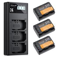 NP FZ100 Batterij en Oplader met Drie Sleuven, Vervangende Batterij met 3 Stuks voor Sony A7iii, A7iv, A7C, ZV-E1, FX3, FX30, A9, A6600, A6700, Alpha 9, Alpha 9S, A9S, A7R III, A7R IV, A7R V, 2280 mAh