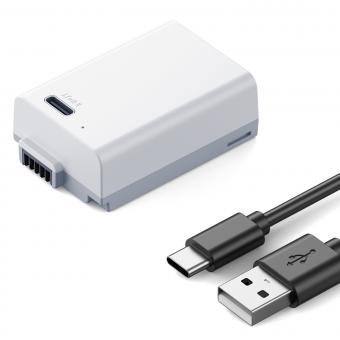 Batterie EN-EL25 avec Charge Rapide de Type C et Capacité de 1250 mAh pour Appareil Photo Nikon Z30 Z50 ZFC, Batterie d'Appareil Photo USB-C, Pas Besoin de Chargeur Supplémentaire