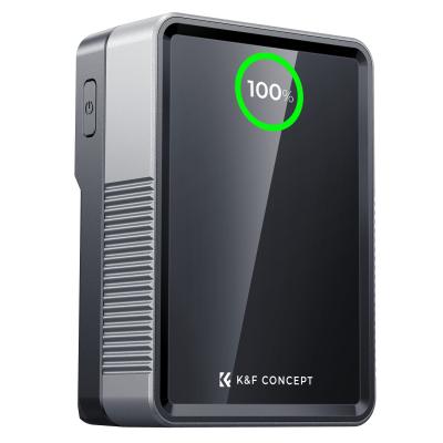 50Wh Mini batteria V-Port 3400mAh, 65W PD Type-C a ricarica rapida con schermo TFT, D-TAP, BP, Type-A, interfaccia DC, per monitor, fotocamera, luce fotografica, KF-V50