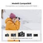 K&F Concept NP-FW50 Caricabatterie 3-Slot ZV-E10 Caricabatterie con display LCD per fotocamere Sony A6400 A6600 ZV-E10 A7 A7ii