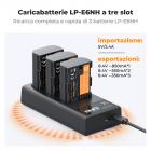 K&F CONCEPT LP-E6/LP-E6N/LP-E6NH - Caricabatteria a doppia slot per fotocamera, micro USB e porta di tipo C, per Canon EOS R5, EOS R6, EOS R, EOS 5D Mark IV, 5D Mark III, 5DS, 5DS R, 5D Mark II, 6D