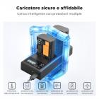 K&F CONCEPT LP-E6/LP-E6N/LP-E6NH - Caricabatteria a doppia slot per fotocamera, micro USB e porta di tipo C, per Canon EOS R5, EOS R6, EOS R, EOS 5D Mark IV, 5D Mark III, 5DS, 5DS R, 5D Mark II, 6D
