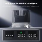 Pack de 2 batteries LP-E6NH 2600 mAh et chargeur 18 W K&F Concept compatibles avec les appareils photo Canon EOS R7, R5, R6, R, 5D Mark II/III/IV, 6D, 6D Mark II, 7D, 7D Mark II, 90D, 60D, 70D et 80D