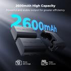 K&F Concept 2-pakning 2600mAh LP-E6NH batteri og 18W lader kompatibel med Canon EOS R7, R5, R6, R, 5D Mark II/III/IV, 6D, 6D Mark II, 7D, 7D Mark II, 90D, 60D, 70D, 80D kameraer
