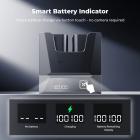 K&F Concept 2-pakning 2600mAh LP-E6NH batteri og 18W lader kompatibel med Canon EOS R7, R5, R6, R, 5D Mark II/III/IV, 6D, 6D Mark II, 7D, 7D Mark II, 90D, 60D, 70D, 80D kameraer