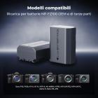 K&F CONCEPT NP-FZ100 2600mAh Doppia batteria con caricabatterie rapido modulare Compatibilità per Sony A7 IV A7R III A7R IV A9 A6600 A7R3 A7S III/A7S3 A7C Alpha 9 Alpha 9R A9R