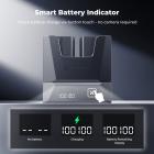 Sony NP-FZ100 18W modulær hurtiglader og batterisett, 2600mAh batteri med stor kapasitet for Sony A7iii, A7R V, IV, Alpha A7C, A6700, ILCE-1M2, A7R3, ZV-E1, FX3, FX30