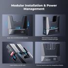 Sony NP-FZ100 18W modulær hurtiglader og batterisett, 2600mAh batteri med stor kapasitet for Sony A7iii, A7R V, IV, Alpha A7C, A6700, ILCE-1M2, A7R3, ZV-E1, FX3, FX30