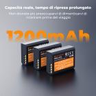 K&F Concept LP-E10, confezione da 3 batterie e caricabatteria LCD aggiornato per Canon Rebel T7, EOS Rebel T7 T6 T5 T100, Kiss X50 X70 X80 X90, EOS 1100D 1200D 1300D 1500D 2000D.