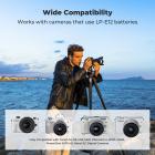 K&F Concept LP-E12 batteri 3-pakning og oppgradert LCD EOS M50 batterilader for Canon M50, M50 Mark II, M, M2, M10, M100, M200, Rebel S1, PowerShot SX70 HS kameraer