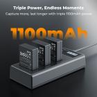 K&F Concept LP-E12 batteri 3-pakning og oppgradert LCD EOS M50 batterilader for Canon M50, M50 Mark II, M, M2, M10, M100, M200, Rebel S1, PowerShot SX70 HS kameraer