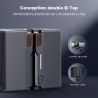 Batterie K&F CONCEPT à monture V, 99 Wh (6 700 mAh), charge rapide USB-C PD 100 W, double connectique D-TAP/A/USB-C/DC/écran TFT/lampe d'urgence pour appareil photo, caméscope, moniteur, éclairage vidéo