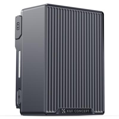 K&F CONCEPT V-Mount-batteri, 99Wh 6700mAh V-Mount-batteri med PD 100W USB-C hurtigopladning, med dobbelt D-TAP/A/USB-C/DC/TFT-display/nødlys til kamera, videokamera, skærm, videolampe