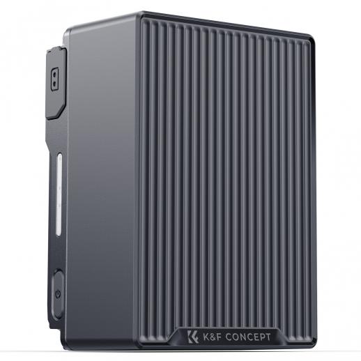 K&F CONCEPT V-Mount-batteri, 99Wh 6700mAh V-Mount-batteri med PD 100W USB-C hurtigopladning, med dobbelt D-TAP/A/USB-C/DC/TFT-display/nødlys til kamera, videokamera, skærm, videolampe