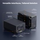 K&F CONCEPT V-Mount-batteri, 99Wh 6700mAh V-Mount-batteri med PD 100W USB-C hurtigopladning, med dobbelt D-TAP/A/USB-C/DC/TFT-display/nødlys til kamera, videokamera, skærm, videolampe