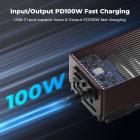 K&F CONCEPT Batteria V Mount 99 Wh 6700 mAh Ricarica Rapida PD 100 W USB-C, Batteria V Lock con Doppio D-TAP/A/USB-C/DC/Display TFT/Luce di Emergenza per Fotocamera, Videocamera, Monitor