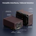 K&F CONCEPT V-Mount-batteri, 99Wh 6700mAh V-Mount-batteri med PD 100W USB-C hurtigopladning, med dobbelt D-TAP/A/USB-C/DC/TFT-display/nødlys til kamera, videokamera, skærm, videolampe