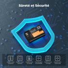 Batterie K&F Concept LP-E6P 2400 mAh (lot de 2) et chargeur USB double emplacement, compatible avec les appareils photo EOS R5 Mark II, R5, R62, R6 et R7