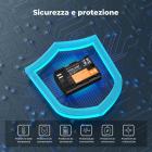 K&F Concept 2400mAh LP-E6P confezione da 2 batterie e caricabatteria USB a doppio slot compatibile con EOS R5 Mark II, R5, R62, R6, R7