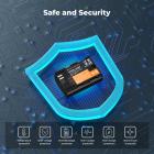 K&F Concept 2400mAh LP-E6P 2-pakning batteri og dobbel USB-lader kompatibel med EOS R5 Mark II, R5, R62, R6, R7