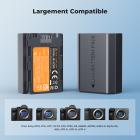 Batterie et chargeur K&F Concept 2600 mAh NP-FZ100, compatible avec les appareils photo A7iii, A7 III, A7iv, FX3, FX30, A6600, A7C, A6700, A7RIV, A7Siii, ZV-E1, ZV-E10ii, Alpha 9 II et A9S