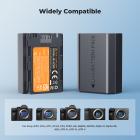K&F Concept NP-FZ100 (2 pezzi) 2600mAh e caricatore LCD a 2 slot per Sony A7 III A7 IV A7R IV A9 A6600 A7R3 A7S III/A7S3 Alpha 9 a9 II Alpha 9R A9R A9S FX3 FX30