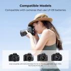K&F Concept LP-E8 AKKU (3 pezzi) 1200mAh e caricatore LCD a 3 slot, Compatibile con Canon EOS Rebel T3i, T2i, T4i, T5i, EOS 600D, 550D, 650D, 700D, Kiss X5, Kiss X4, Kiss X6