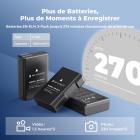 Kit de 3 Batteries EN-EL14 (1050 mAh)  + Chargeur LCD pour Nikon D3100, D3200, D3300, D3400, D3500, D5100, D5200, D5300, D5500, D5600, Coolpix P7000, P7100, P7700, P7800
