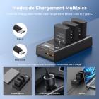 Kit de 3 Batteries EN-EL14 (1050 mAh)  + Chargeur LCD pour Nikon D3100, D3200, D3300, D3400, D3500, D5100, D5200, D5300, D5500, D5600, Coolpix P7000, P7100, P7700, P7800