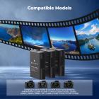 K&F Concept EN-EL14 (3 pezzi) 1050mAh e caricatore LCD a 3 slot, compatibile con NIKON D3100/D3200/D3300/D3400/D3500/D5100/D5200/D5300/D5500/D5600/DF/Coolpix p7000/p7100/p7700 /p7800/p7700/p7800