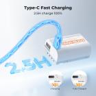 Batería DMW-BLK22 de 2520 mAh (paquete de 1), USB-C, 2,5 h de carga completa, compatible con Panasonic LUMIX S5, S5II, GH6, GH5, G5 II, S5 IIX, GH7, S9, G9 II, K&F CONCEPT