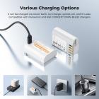 Batería DMW-BLK22 de 2520 mAh (paquete de 2), USB-C, 2,5 h de carga completa, compatible con Panasonic LUMIX S5, S5II, GH6, GH5, G5 II, S5 IIX, GH7, S9, G9 II, K&F CONCEPT