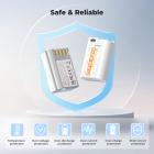 Batería DMW-BLK22 de 2520 mAh (paquete de 2), USB-C, 2,5 h de carga completa, compatible con Panasonic LUMIX S5, S5II, GH6, GH5, G5 II, S5 IIX, GH7, S9, G9 II, K&F CONCEPT