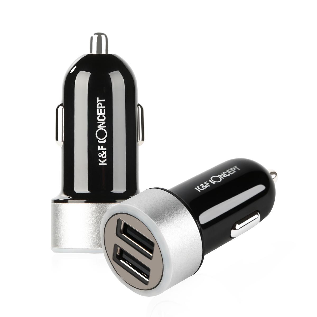 Beschoi USB Caricabatteria per auto Caricabatteria per auto Presa per  sigari (2 porte tipo 2.1A)